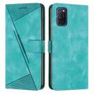 For OPPO A52 / A72 / A92 Dream Triangle Leather Phone Case with Lanyard(Green) - 1