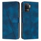 For OPPO A94 4G / F19 Pro Dream Triangle Leather Phone Case with Lanyard(Blue) - 1