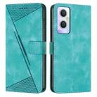 For OPPO A96 5G Dream Triangle Leather Phone Case with Lanyard(Green) - 1