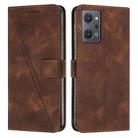 For OPPO Reno7 A JP Version Dream Triangle Leather Phone Case with Lanyard(Brown) - 1