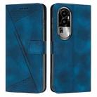 For OPPO Reno10 Pro+ Dream Triangle Leather Phone Case with Lanyard(Blue) - 1