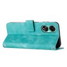 For OPPO A58 4G Dream Triangle Leather Phone Case with Lanyard(Green) - 3