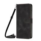 For OPPO A58 4G Dream Triangle Leather Phone Case with Lanyard(Black) - 2