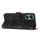 For OPPO A58 4G Dream Triangle Leather Phone Case with Lanyard(Black) - 3