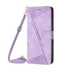 For OPPO A78 4G Dream Triangle Leather Phone Case with Lanyard(Purple) - 2