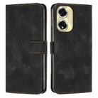 For OPPO Reno11 F Dream Triangle Leather Phone Case with Lanyard(Black) - 1