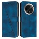 For OPPO A3 Pro Dream Triangle Leather Phone Case with Lanyard(Blue) - 1