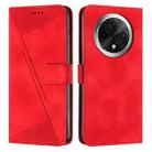 For OPPO A3 Pro Dream Triangle Leather Phone Case with Lanyard(Red) - 1