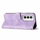 For OPPO Reno12 5G Global Dream Triangle Leather Phone Case with Lanyard(Purple) - 3
