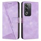 For OPPO A3 Pro Global Dream Triangle Leather Phone Case with Lanyard(Purple) - 1