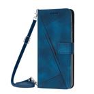 For OPPO Reno13 F 5G / 4G Dream Triangle Leather Phone Case with Lanyard(Blue) - 2