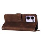 For OPPO Reno13 F 5G / 4G Dream Triangle Leather Phone Case with Lanyard(Brown) - 3