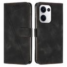 For OPPO Reno13 5G Global Dream Triangle Leather Phone Case with Lanyard(Black) - 1