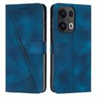 For OPPO Reno13 Pro Global Dream Triangle Leather Phone Case with Lanyard(Blue) - 1