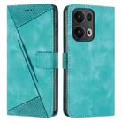For OPPO Reno13 Pro Global Dream Triangle Leather Phone Case with Lanyard(Green) - 1