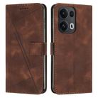 For OPPO Reno13 Pro Global Dream Triangle Leather Phone Case with Lanyard(Brown) - 1