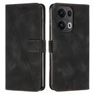 For OPPO Reno13 Pro Global Dream Triangle Leather Phone Case with Lanyard(Black) - 1