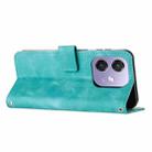 For OPPO A5x 5G Global Dream Triangle Leather Phone Case with Lanyard(Green) - 3