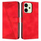 For OPPO Reno14 Global /  Reno14 F 5G Dream Triangle Leather Phone Case with Lanyard(Red) - 1