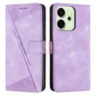 For OPPO Reno14 Global /  Reno14 F 5G Dream Triangle Leather Phone Case with Lanyard(Purple) - 1