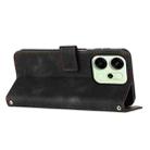 For OPPO Reno14 Global /  Reno14 F 5G Dream Triangle Leather Phone Case with Lanyard(Black) - 3