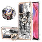 For OPPO A74 / A93 5G / A54 5G / A93s 5G Electroplating Dual-side IMD Phone Case with Ring Holder(Totem Elephant) - 1