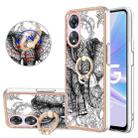 For OPPO A78 / A58 Electroplating Dual-side IMD Phone Case with Ring Holder(Totem Elephant) - 1