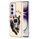 For OPPO Reno12 Pro Global Electroplating Dual-side IMD Phone Case with Ring Holder(Lucky Dog) - 1