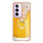For OPPO Reno12 Pro Global Electroplating Dual-side IMD Phone Case with Ring Holder(Draft Beer) - 2
