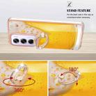 For OPPO Reno12 Pro Global Electroplating Dual-side IMD Phone Case with Ring Holder(Draft Beer) - 3