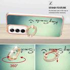 For OPPO Reno12 Global Electroplating Dual-side IMD Phone Case with Ring Holder(Smile) - 3