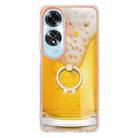 For OPPO A60 Electroplating Dual-side IMD Phone Case with Ring Holder(Draft Beer) - 2