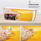 For OPPO Reno11 F 5G Global Electroplating Dual-side IMD Phone Case with Ring Holder(Draft Beer) - 3