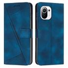 For Xiaomi Mi 11 Lite Dream Triangle Leather Phone Case with Lanyard(Blue) - 1