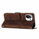 For Xiaomi Mi 11 Lite Dream Triangle Leather Phone Case with Lanyard(Brown) - 4
