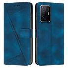 For Xiaomi 11T / 11T Pro Dream Triangle Leather Phone Case with Lanyard(Blue) - 1