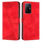 For Xiaomi 11T / 11T Pro Dream Triangle Leather Phone Case with Lanyard(Red) - 1
