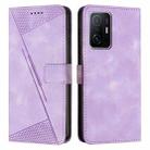 For Xiaomi 11T / 11T Pro Dream Triangle Leather Phone Case with Lanyard(Purple) - 1