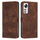 For Xiaomi 12 Lite Dream Triangle Leather Phone Case with Lanyard(Brown) - 1