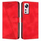 For Xiaomi 12 Pro / 12S Pro Dream Triangle Leather Phone Case with Lanyard(Red) - 1