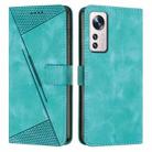 For Xiaomi 12 Pro / 12S Pro Dream Triangle Leather Phone Case with Lanyard(Green) - 1