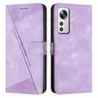 For Xiaomi 12 Pro / 12S Pro Dream Triangle Leather Phone Case with Lanyard(Purple) - 1