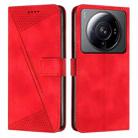 For Xiaomi 12 Ultra Dream Triangle Leather Phone Case with Lanyard(Red) - 1