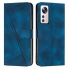 For Xiaomi 12 / 12S / 12X Dream Triangle Leather Phone Case with Lanyard(Blue) - 1