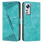 For Xiaomi 12 / 12S / 12X Dream Triangle Leather Phone Case with Lanyard(Green) - 1