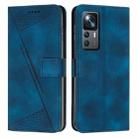 For Xiaomi 12T / 12T Pro Dream Triangle Leather Phone Case with Lanyard(Blue) - 1