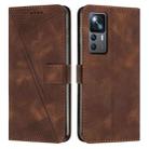 For Xiaomi 12T / 12T Pro Dream Triangle Leather Phone Case with Lanyard(Brown) - 1