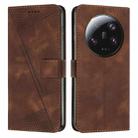 For Xiaomi 13 Ultra Dream Triangle Leather Phone Case with Lanyard(Brown) - 1