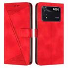 For Xiaomi Poco M4 Pro 4G Dream Triangle Leather Phone Case with Lanyard(Red) - 1