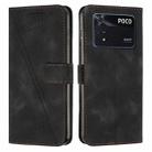 For Xiaomi Poco M4 Pro 4G Dream Triangle Leather Phone Case with Lanyard(Black) - 1